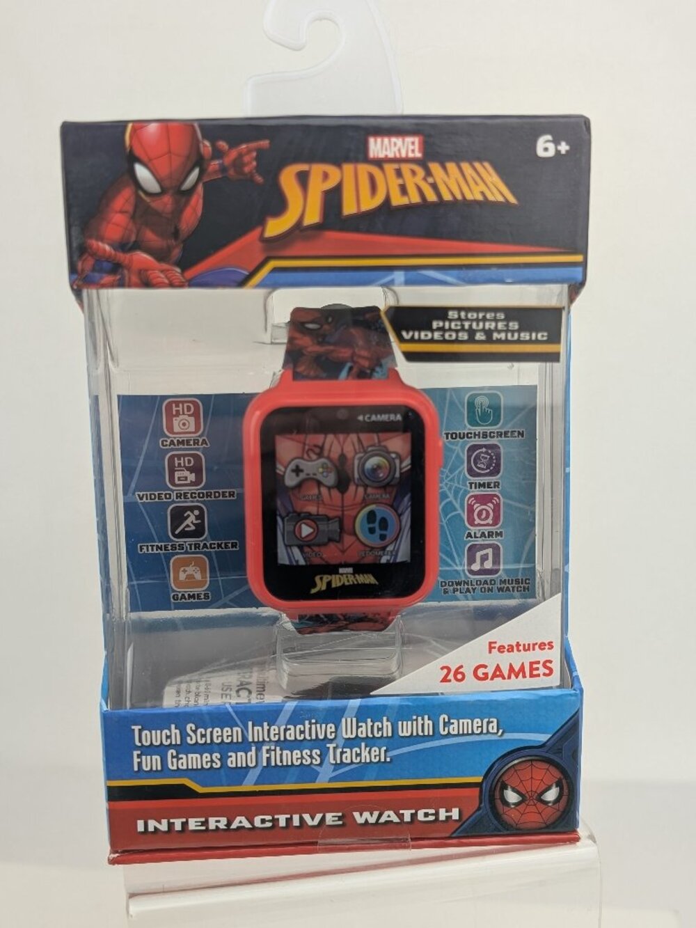 NEW - Marvel Spiderman Kids Interactive Smart Watch 26 Games Camera & Music